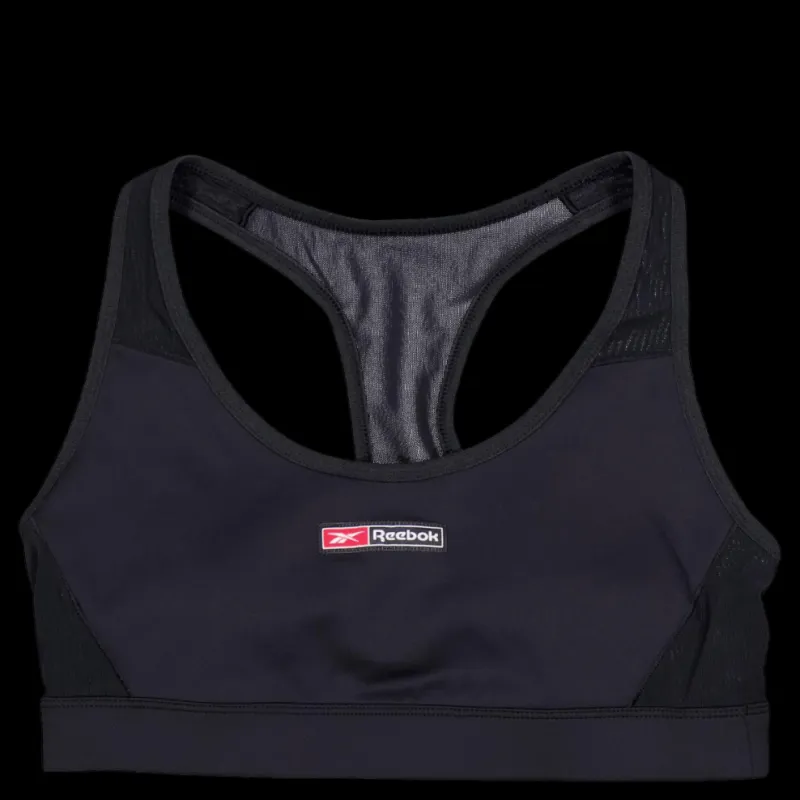 Reebok Lux Bold Racer Bra Black Svart New