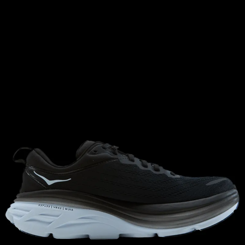 Discount Hoka M Bondi 8 Black / White Svart