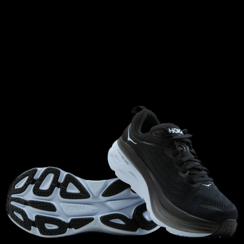Discount Hoka M Bondi 8 Black / White Svart