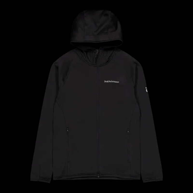 Online Peak Performance M Chill Light Zip Hood Black Svart