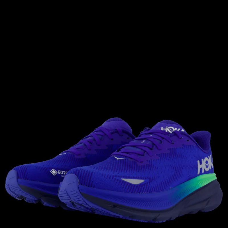 Hoka M Clifton 9 Gtx Dazzling Blue / Evening Sky Blå Sale