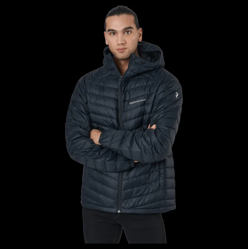 Peak Performance M Frost Down Hood Jacket Black Svart Hot