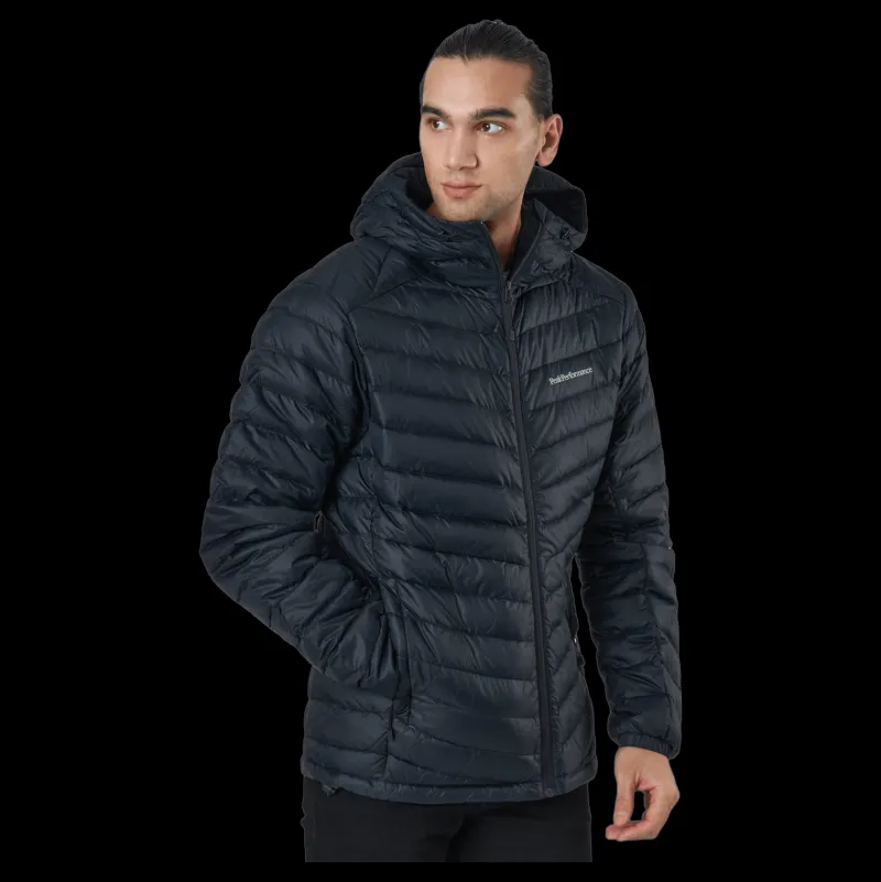 Peak Performance M Frost Down Hood Jacket Black Svart Hot