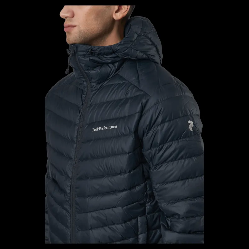 Peak Performance M Frost Down Hood Jacket Black Svart Hot