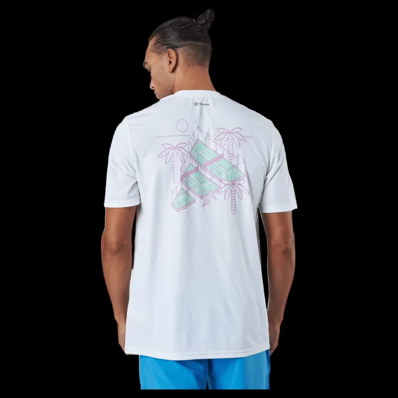 adidas Tennis M Padel Graphic Tee Vit Outlet