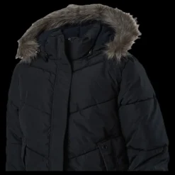 Outlet Name It Mabecca Long Puffer Jacket Black Svart