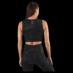 Hot Only Play Mado Aop Cropped Training Top Black Svart