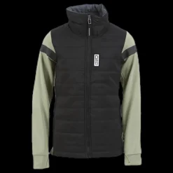 Online Didriksons Madrid Girls Hybrid Jacket Black/Green Svart och Grön