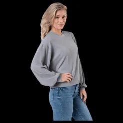 Pieces Mai Ls Top Grey Grå Sale