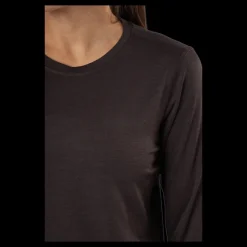 New Endurance Maje W Melange L-s Tee Black Bean Svart