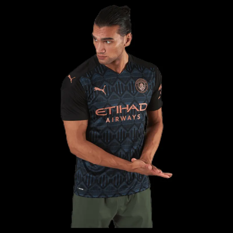 Hot Puma Manchester City FC Away Shirt Replica Blue/Black Svart