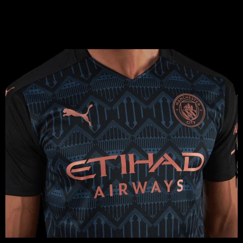 Hot Puma Manchester City FC Away Shirt Replica Blue/Black Svart