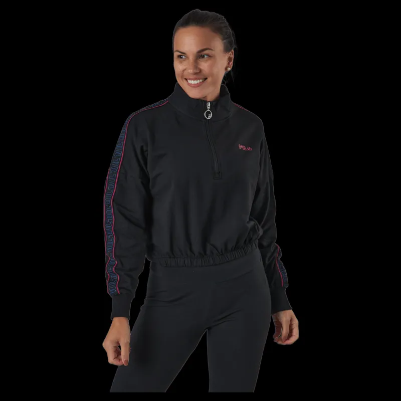Fila Maribel Cropped Half Zip Shirt Black Best