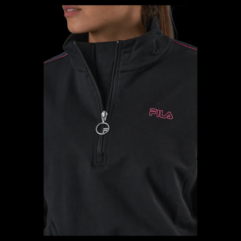 Fila Maribel Cropped Half Zip Shirt Black Best