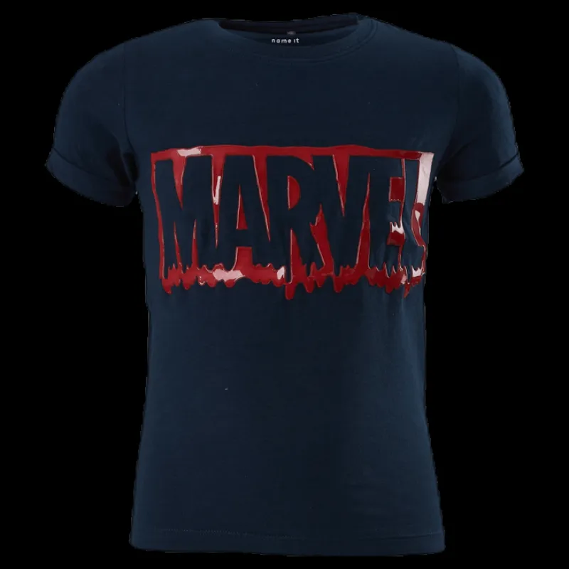 Name It Marvel Sejer Ss Top Blue Blå