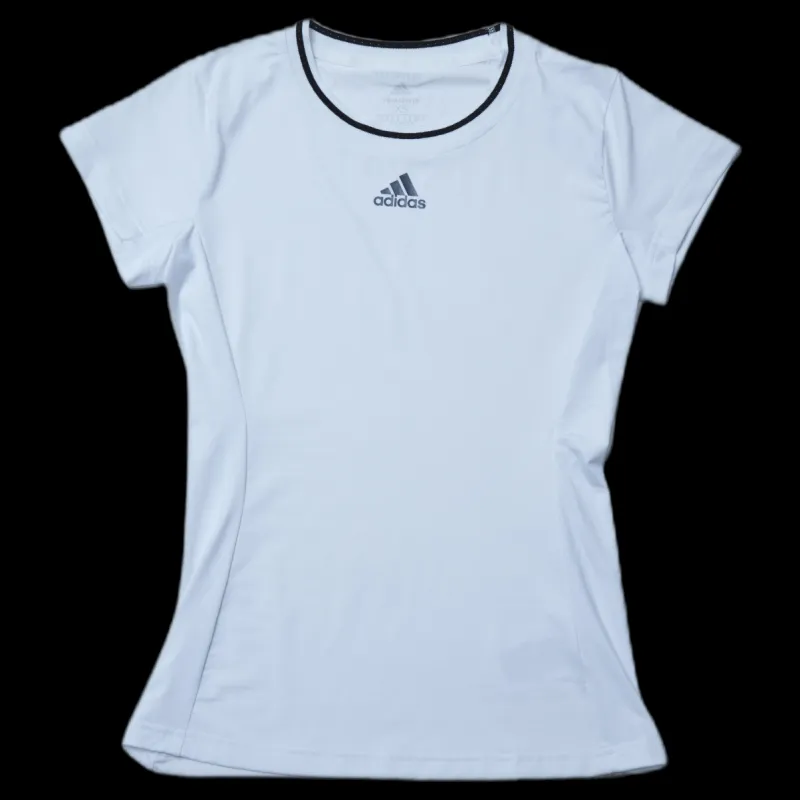 Online adidas Tennis Match Tee Aeroready White/Black Vit