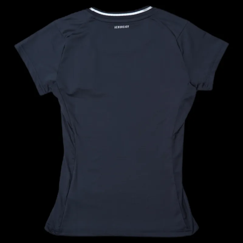 adidas Tennis Match Tee Aeroready White/Black Svart Sale