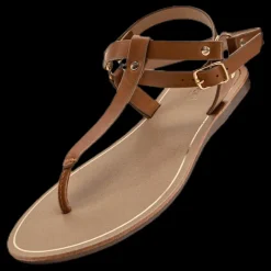 Only Maya Pu Ankle Wrap Sandal Brown Brun New