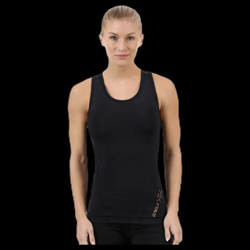 2XU MCS Cross Training Compression Tank W Black/Gold Svart och Guld Clearance