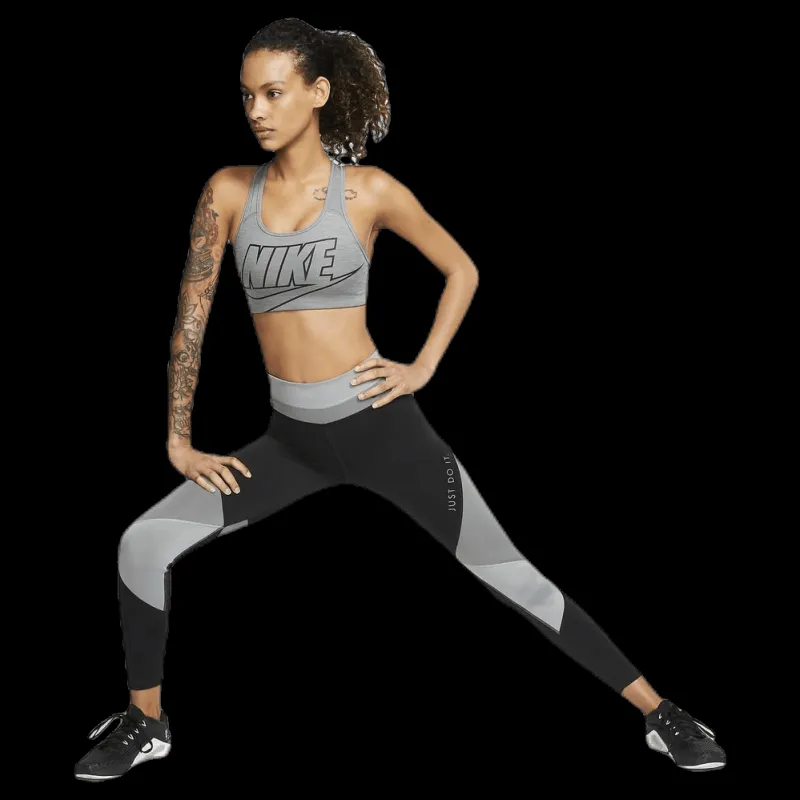 Online Nike Medium Futura Bra Black/Grey Grå