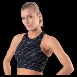 Nike Medium Pad Bra High Neck Neo Black Svart