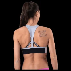 Nike Medium Pad Logo Bra Black/Grey Svart New