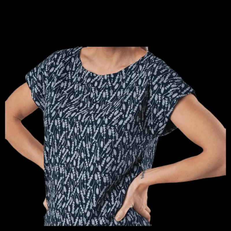 Clearance Holebrook Melanie Capsleeve Blue/Patterned Blå och Mönstrad