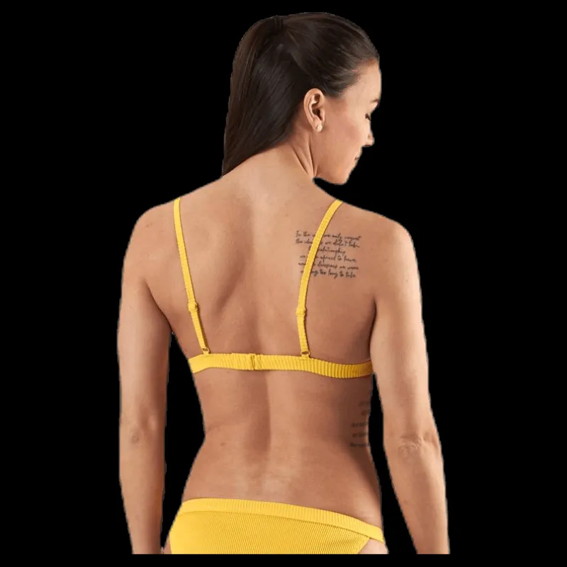 Best Waikani Beachwear Melia Ribb Triangle Yellow Gul