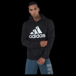 Clearance adidas Mens Badge Of Sport French Terry Hoodie Black Svart