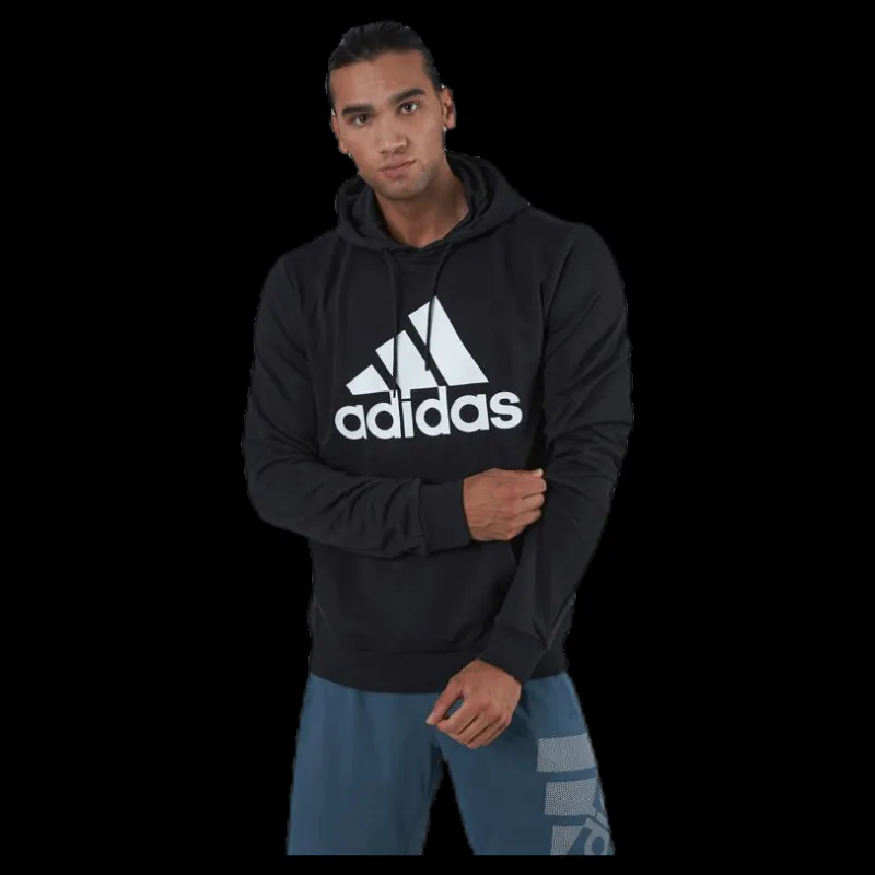 Clearance adidas Mens Badge Of Sport French Terry Hoodie Black Svart