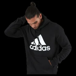 adidas Mens Badge Of Sport Fleece Hoodie Black Svart Best