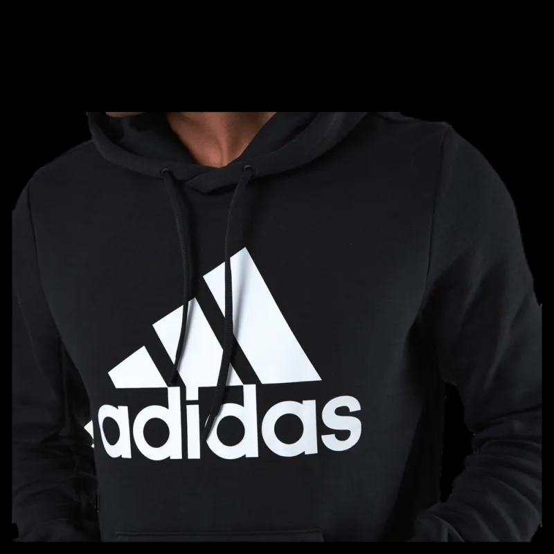 adidas Mens Badge Of Sport Fleece Hoodie Black Svart Best