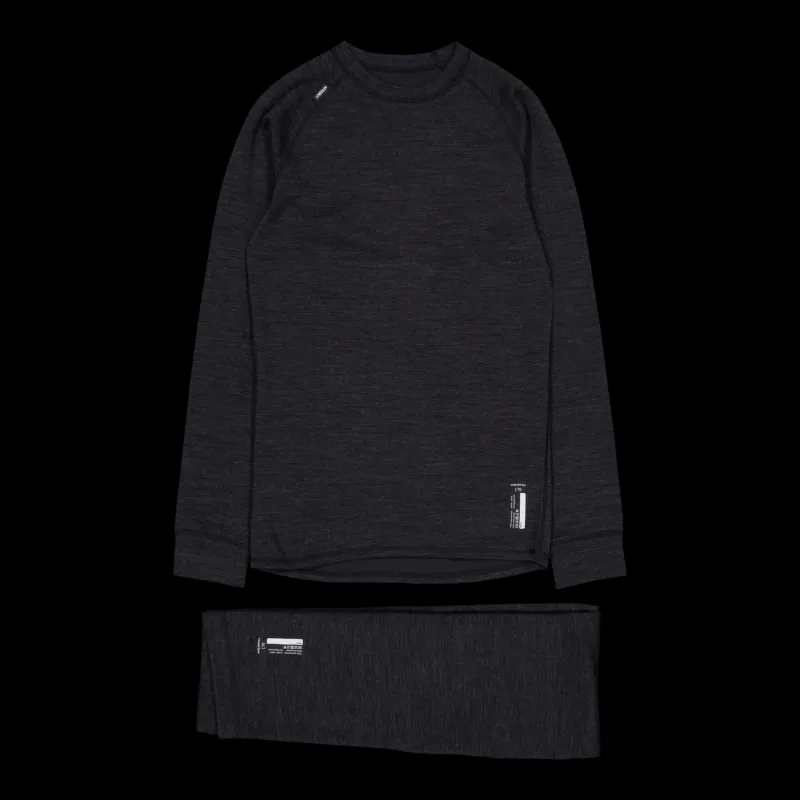 Lindberg Merino Set Black Melange Svart Clearance