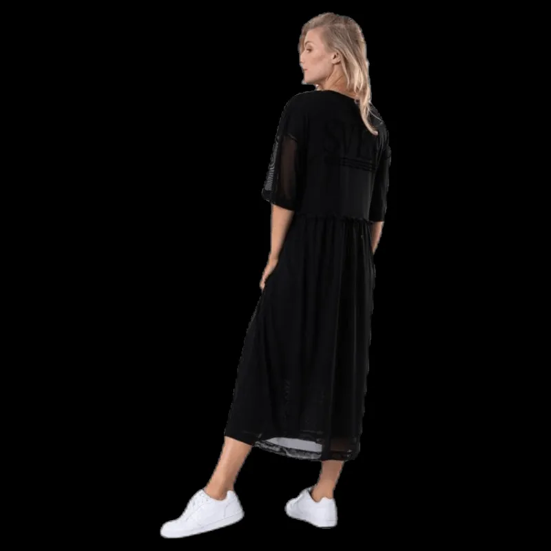 Svea Mesh Dress Black Svart New