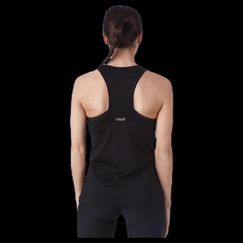 Discount Casall Mesh Insert Racerback Black Svart