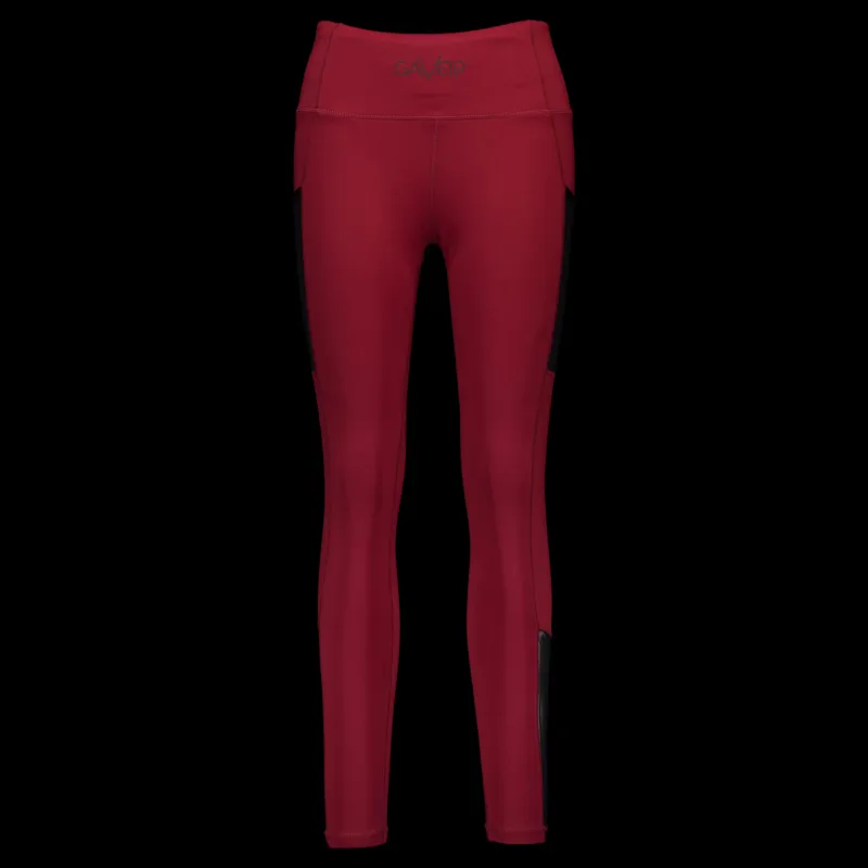 Gavelo Mesh Pocket Leggings Dark Burgundy Röd New
