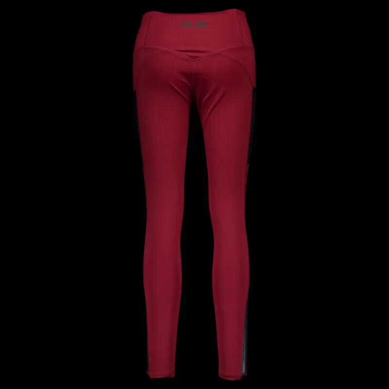 Gavelo Mesh Pocket Leggings Dark Burgundy Röd New