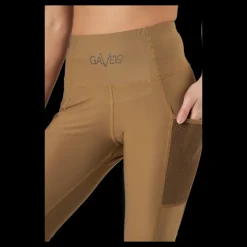 Gavelo Mesh Pocket Leggings Dark Brown Brun Clearance