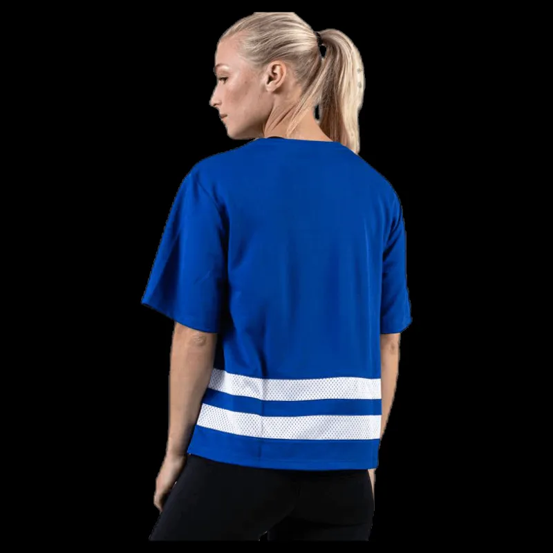 New Tommy Hilfiger Sport Mesh Tee Logo Blue Blå