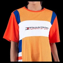 Tommy Hilfiger Sport Mesh Tee Logo Patterned Mönstrad Outlet