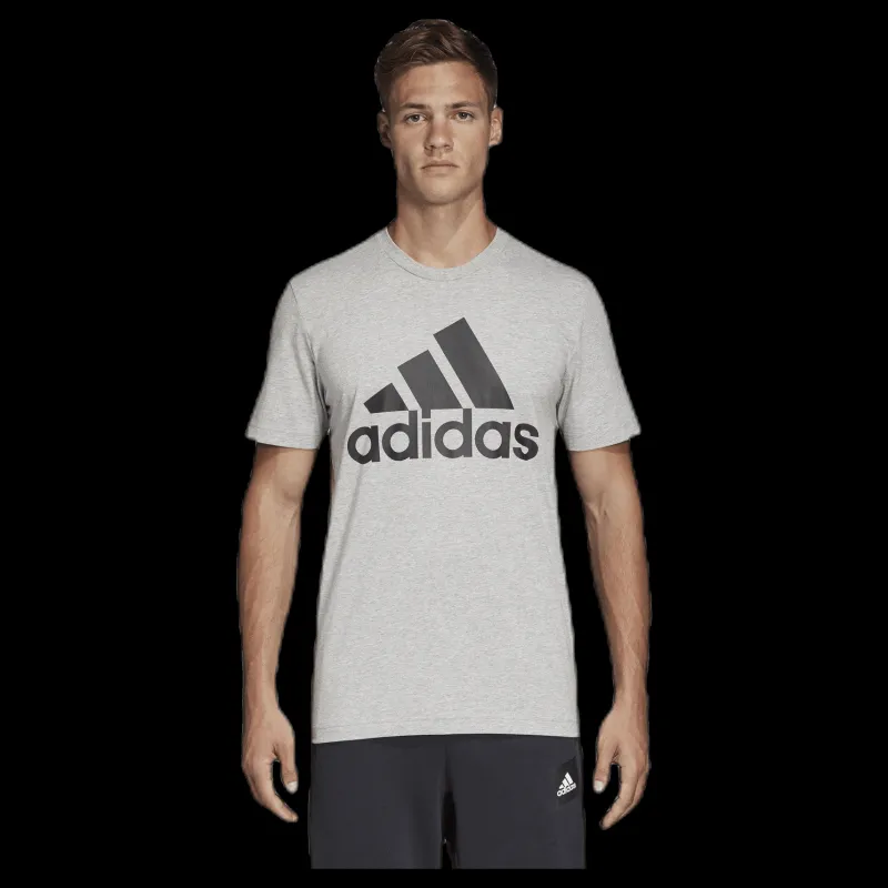 Best adidas Mh Bos Tee Medium Grey Heather / Black Grå
