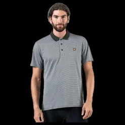Lyle & Scott Microstripe Polo Green Grön Outlet