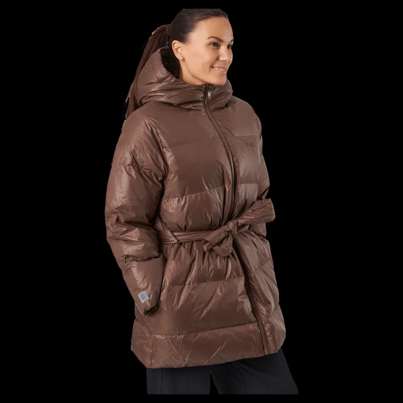 Online Svea Mid Length Beltet Coat Dark Bark