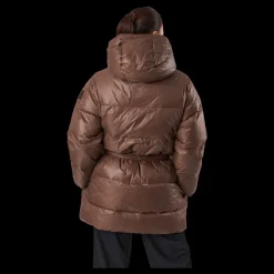 Online Svea Mid Length Beltet Coat Dark Bark