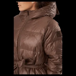 Online Svea Mid Length Beltet Coat Dark Bark