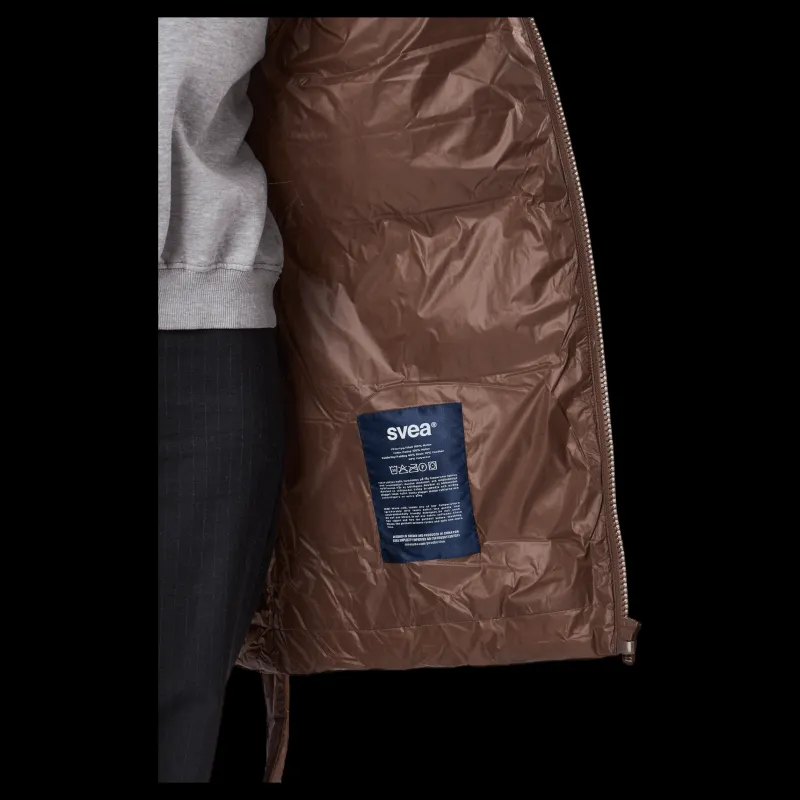 Online Svea Mid Length Beltet Coat Dark Bark