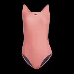adidas Mid 3-Stripes Swimsuit Preloved Scarlet / Legend Ink Orange Hot