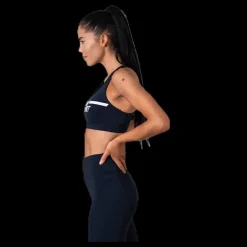 Tommy Hilfiger Sport Mid Support Bra Logo Blue Blå Sale