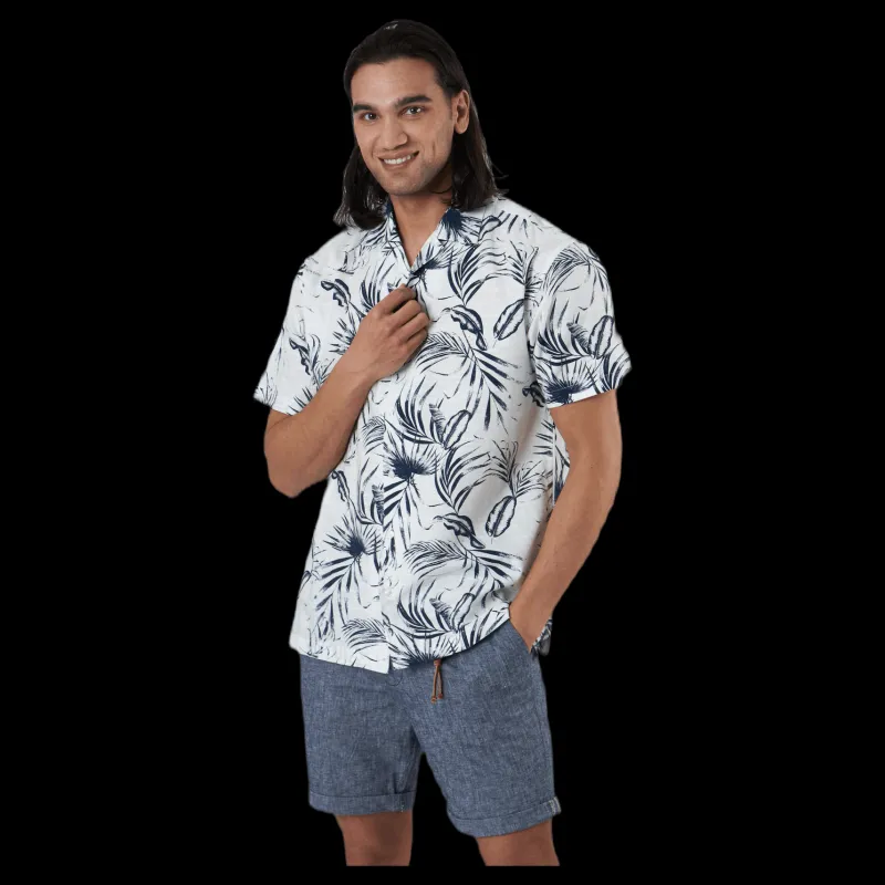Jack & Jones Mike Shirt Ss Plain White Vit Sale