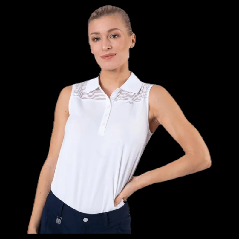 Röhnisch Miko Sleeveless Poloshirt White Vit Online